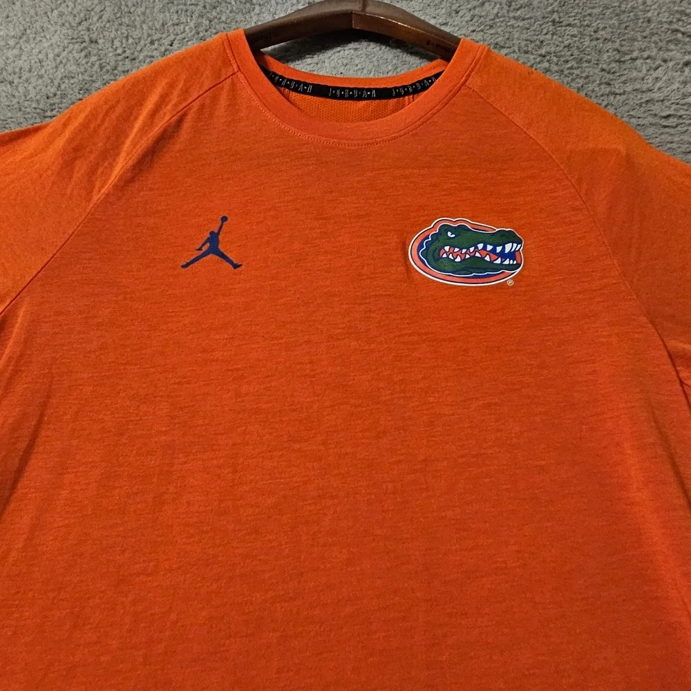 Jordan Florida Gators Mens Orange Dri-FIT Training Active T-Shirt Size Medium